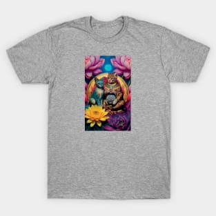 Mandala Cheetah Buddha Cat T-Shirt